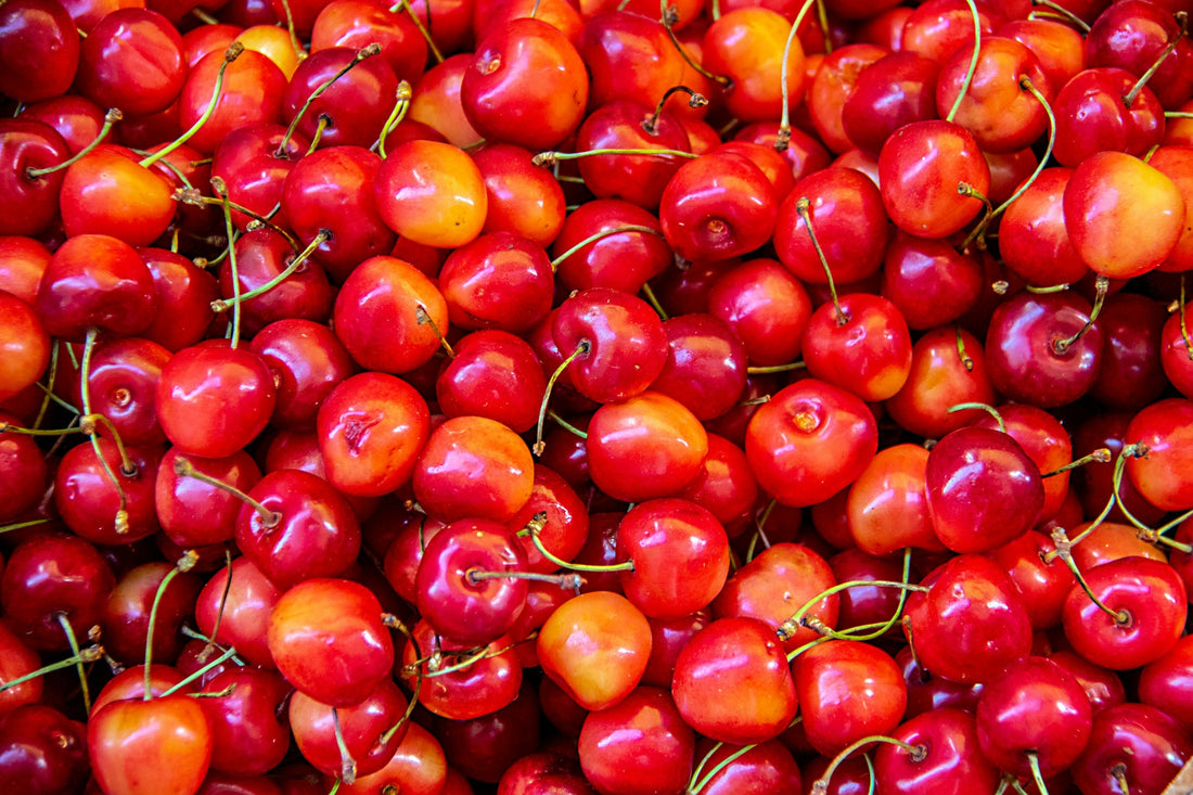 cherries laid out