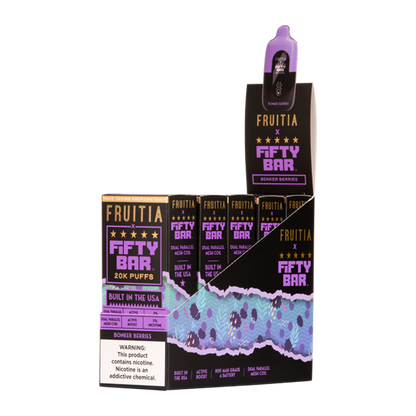 5 Pack of Bonker Berries FRUITIA X Fifty Bar 20K Vape