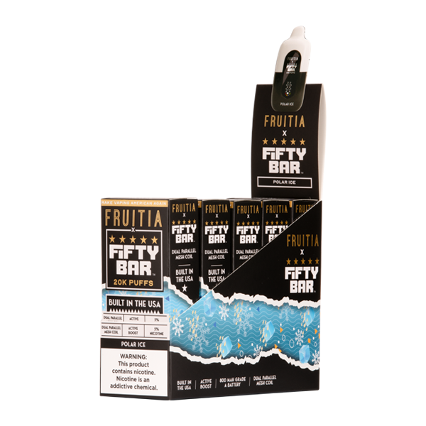 5 Pack of Polar Ice FRUITIA X Fifty Bar 20K Vape