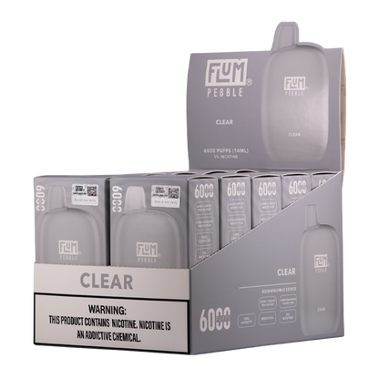 Clear Flum Pebble Vape 10-Pack