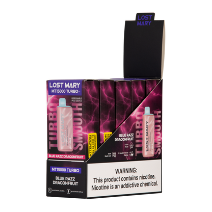 Blue Razz Dragonfruit Lost Mary Mt15000 Turbo Disposable 5 Pack