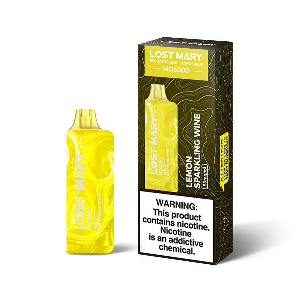 Lemon Sparkling Wine Lost Mary MO5000 - Vapefiniti - Disposables - LM MO5000