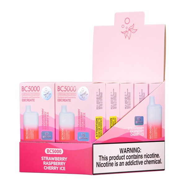 Strawberry Raspberry Cherry Ice BC5000 - Vapefiniti - Disposables - EB5000